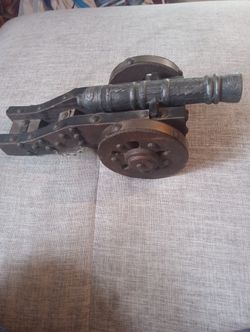 Antique Metal/Wood Cannon Decor From Mexico 