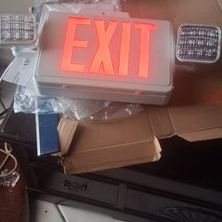 👍emergency EXIT led light To Code BAT & wire 120v led cobb flood lights lite gatage watehouse store