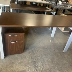 Herman Miller Office Desks Training Classroom Tables w/ Mobile Pedestal Filing Cabinets (4 Diff Colors And Sizes )