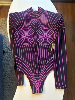 Badinka Maxima Pink Serious Rave Bodysuit 