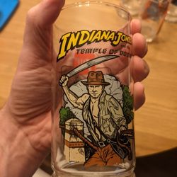 Collectors 1984 Indiana Jones 7up Glass