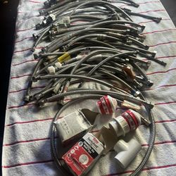 Fontaneria,,50 Mangueras Para Faucets Stain Steel Y 2 Valvulas De Admisión De Aire,, Nunca Se Husaron 