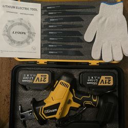 Cordless Reciprocating Saw -2x4.0Ah Batteries, Brushless Motor, 3500SPM Max, One-Hand Operation