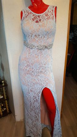 New Blue Lace Prom Dress/ Gown Size 1