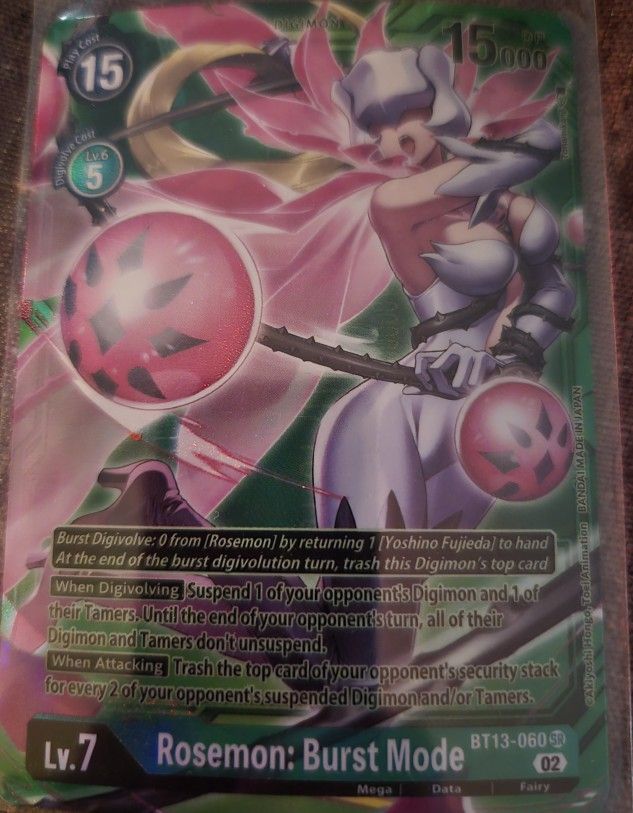 Rosemon Burst Mode W/green Background