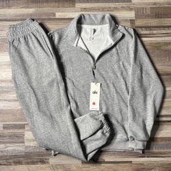 Alo Gray 1/4 Zip Set - S