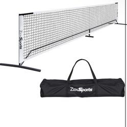 ZENY Portable Pickleball Net Set System with Metal Frame Stand and Regulation Size Net Including Carrying Bag Indoor Outdoor Game