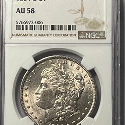 Morgan Silver Dollar NGC GRADED XF45 1884 O