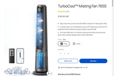 Dreo smart TurboCool™ Misting Fan 765s