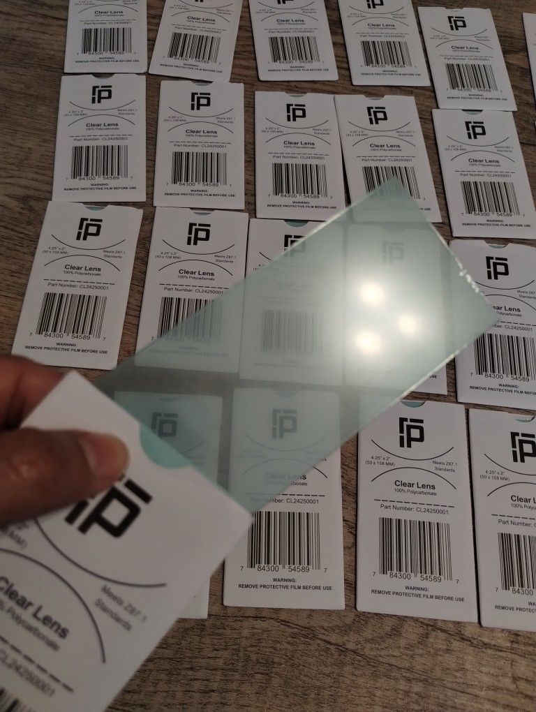 20 Pack of 2x4.25 Clear Welding Lenses