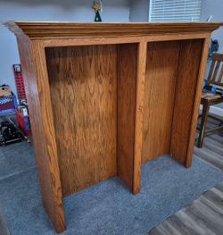 Solid Oak 2 Piece Wall Unit