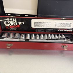 VG Condition Proto Challenger 17 Piece 1/2”  Drive Socket Set In Box