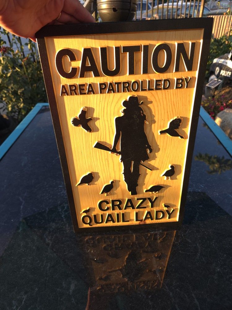 Quail Sign For Coop Or Gate.