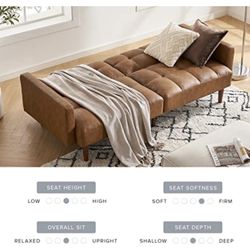 W202+W203 $250  mopio Aaron Couch, Small Sofa, Futon, Sofa Bed, Sleeper Sofa, Loveseat, Mid Century Modern Futon Couch, Sofa Cama, Couches for Living 