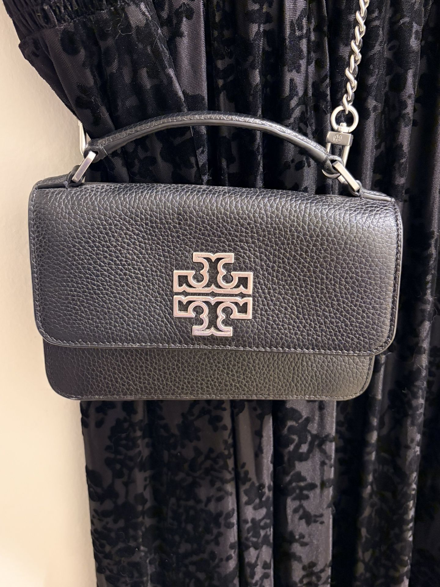 Tory Burch Britten Mini Top Handle Leather Crossbody Bag
