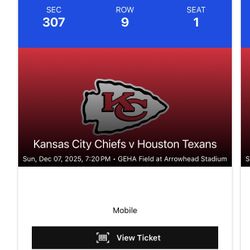 CHIEFS VS TEXANS TICKETS 