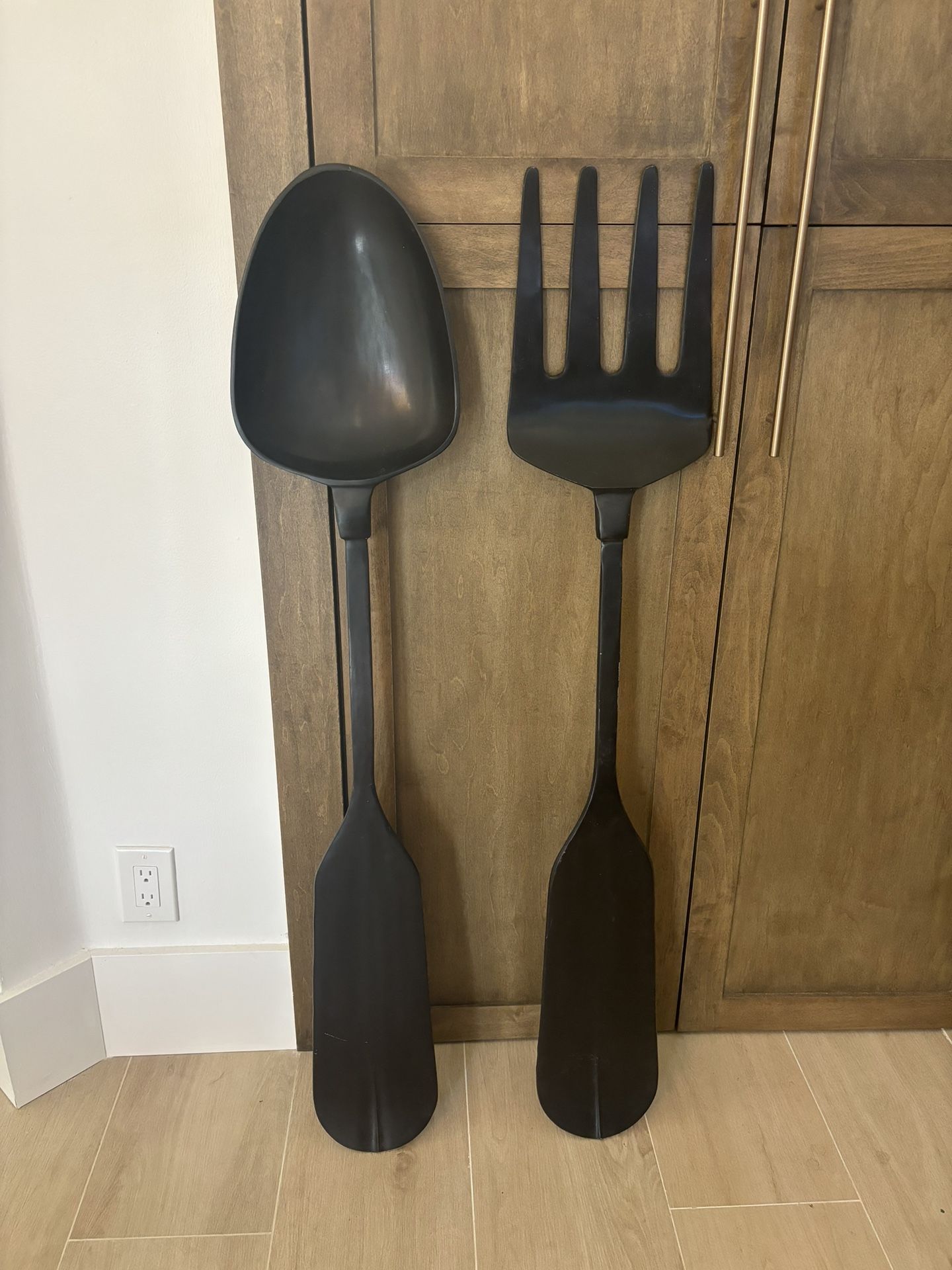 Decorative Pottery Barn Spoon and Fork (Large)