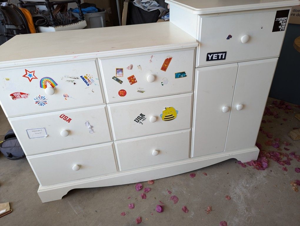 Solid wood changing table