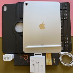 256gb Apple IPad 10th Generation (10.9” Liquid / 2022 model) with pen, keyboard, case & Accessories (warranty 2026) 