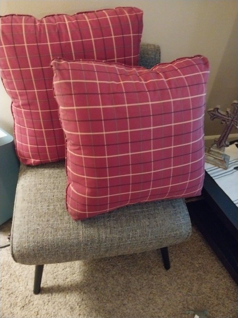 Two Oversized Red Pillows Good For Couch Bed Or Floor Meditation