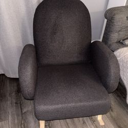 Grey Teddy Rocking Chair - Like New 