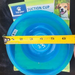 New Top Paw Suction Cup Dog Feeder Bowl 6"