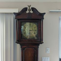 Antique Grandfather Long Case  Clock From 1760.