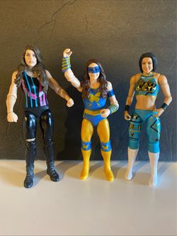 WWE NXT Bayley + Nikki Cross + Nikki A.S.H. Wrestling Action Figure lot Mattel
