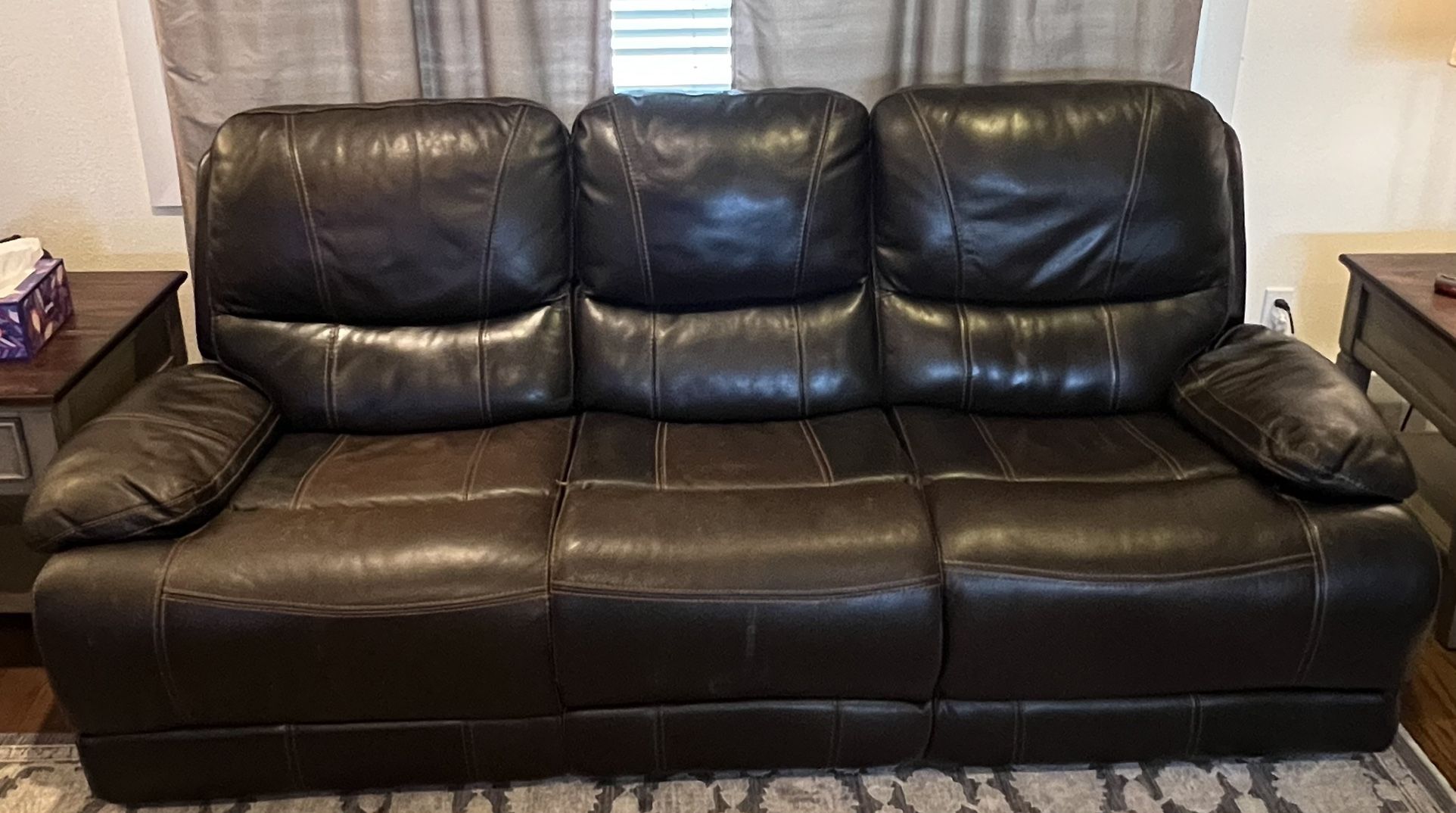 Leather Sofa and  Love Seat