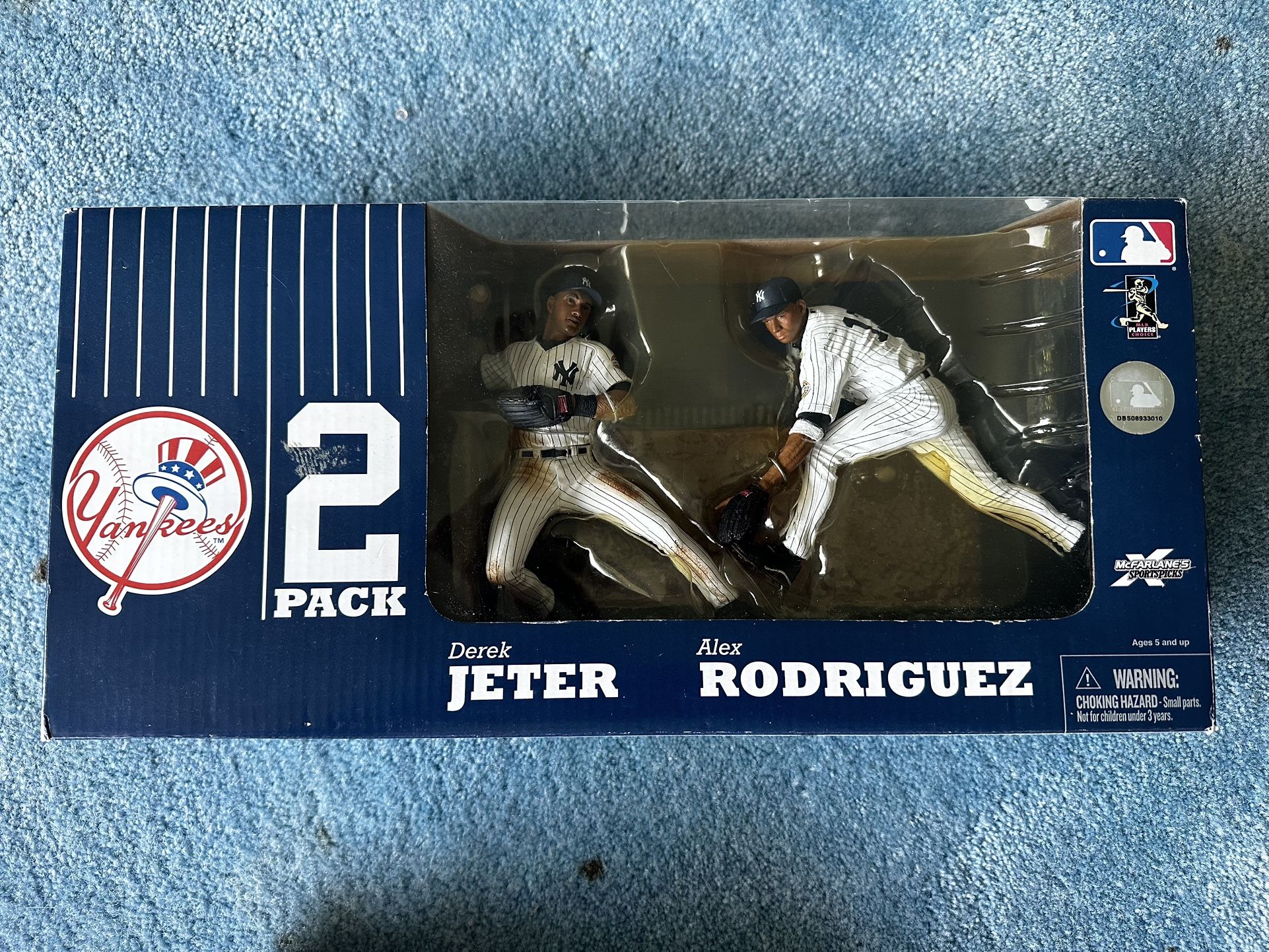 New York Yankees Derek Jeter Alex Rodriguez Figurine 2-Pack McFarlane Toys