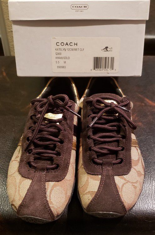 COACH Katelyn Khaki/Gold Women's Shoe