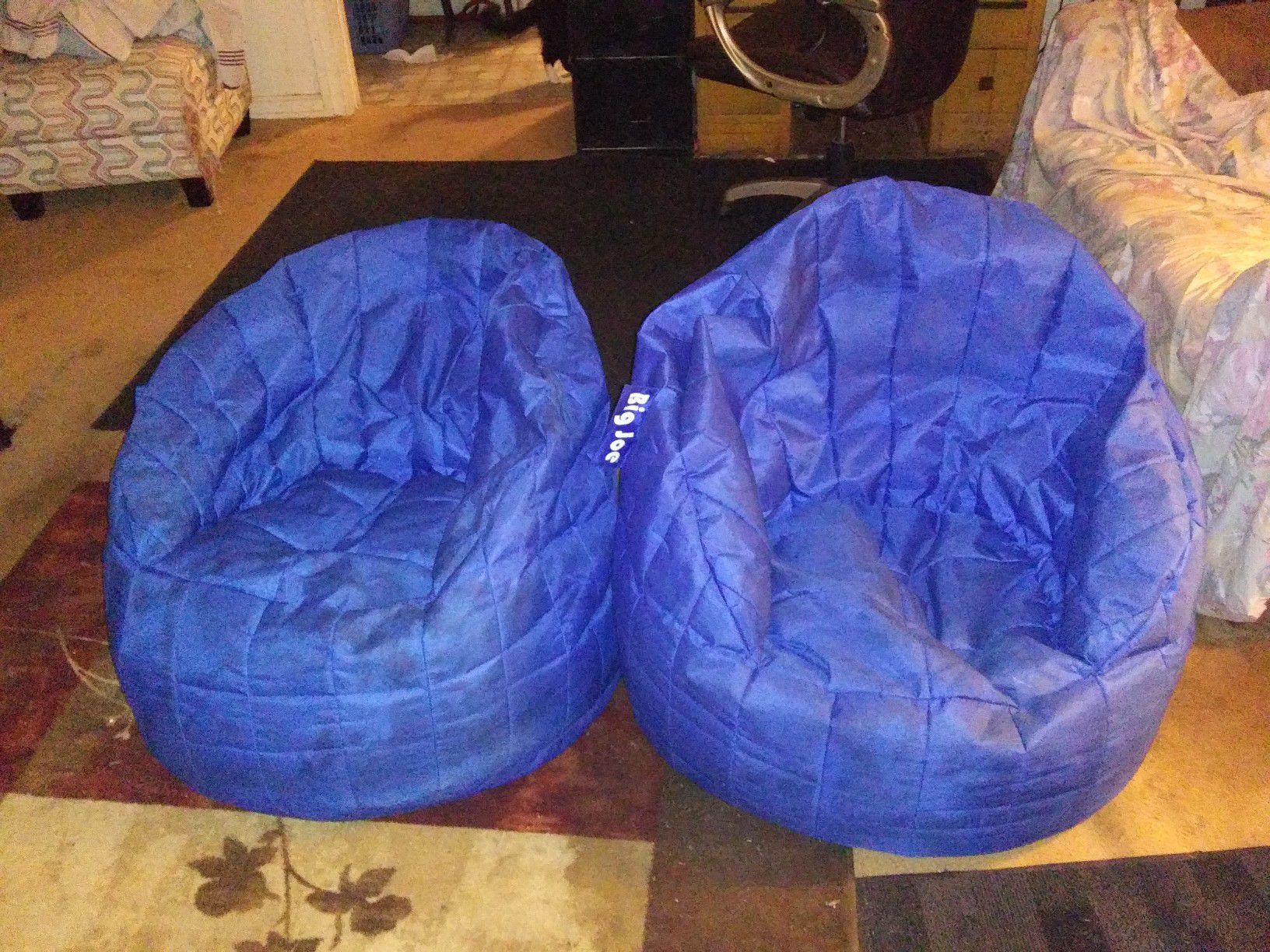 2 big joe Bean bag chairs