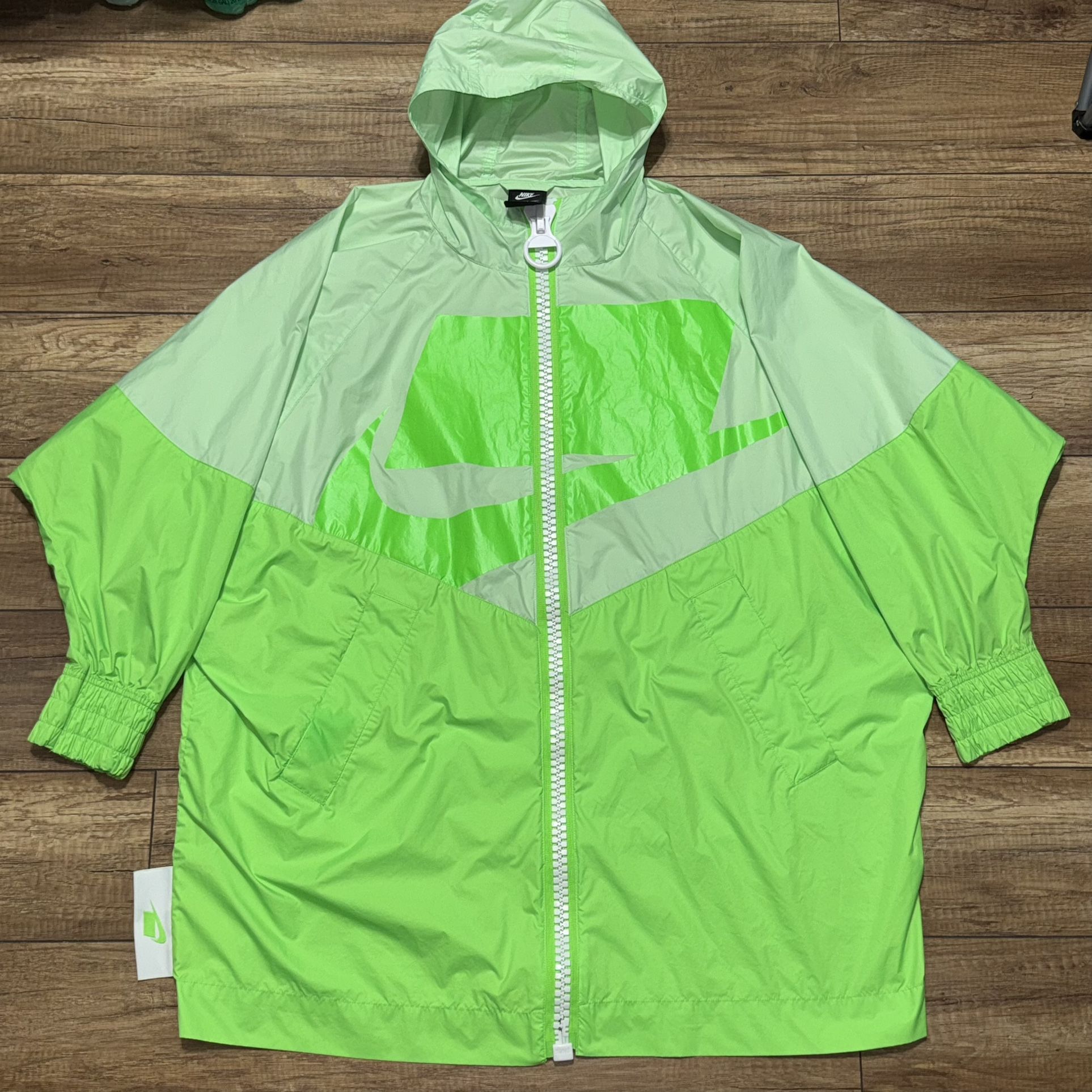 Nike Sportswear Windrunner Full Zip Jacket Coat Long Green One Size CT0870-376