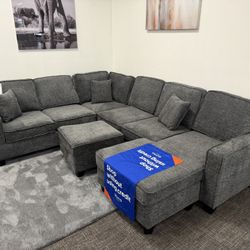 Dark Gray Sofa Sectional Set - Free Delivery Limited Time Promo 