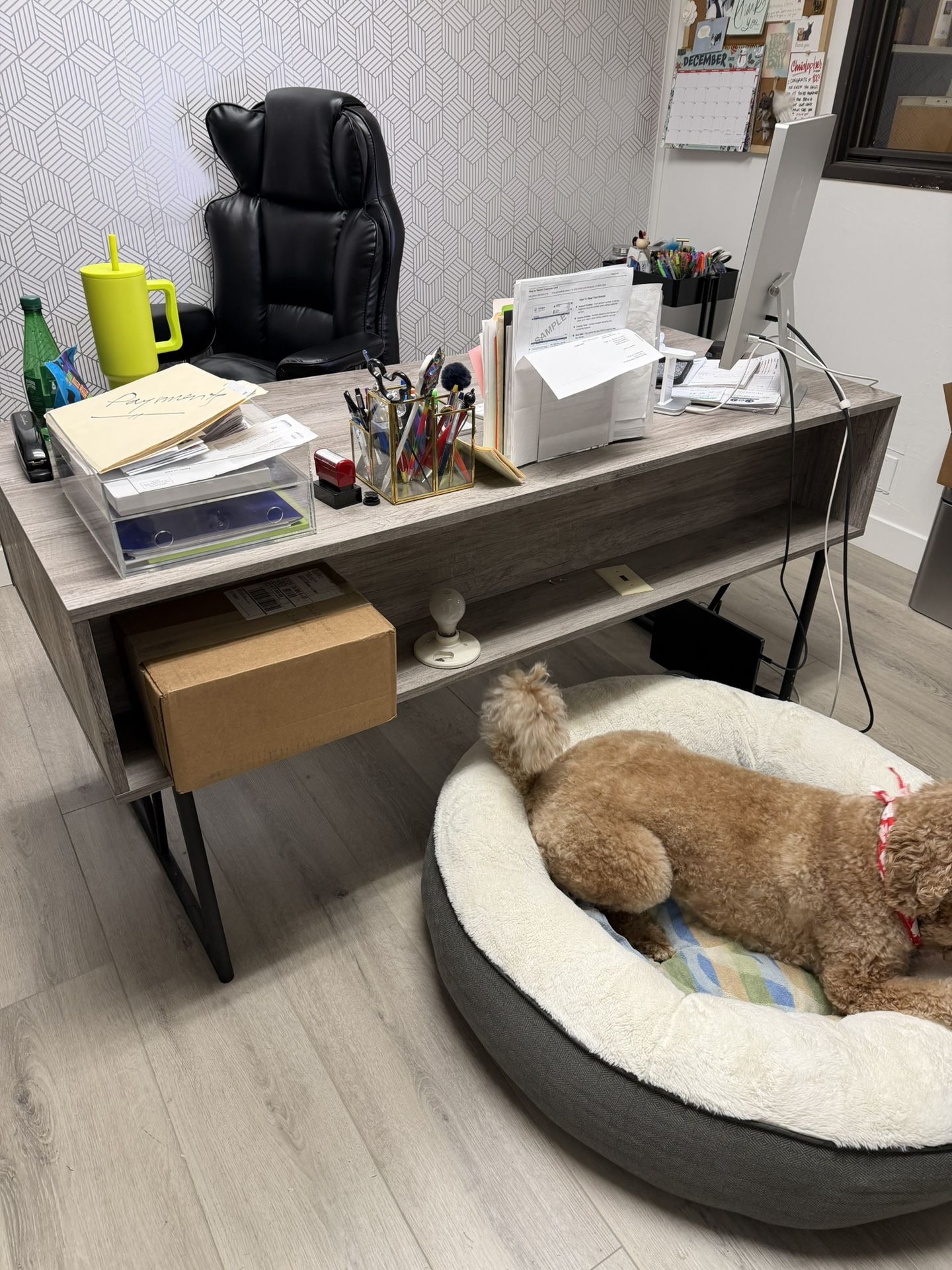 Metal Base Writing Desk