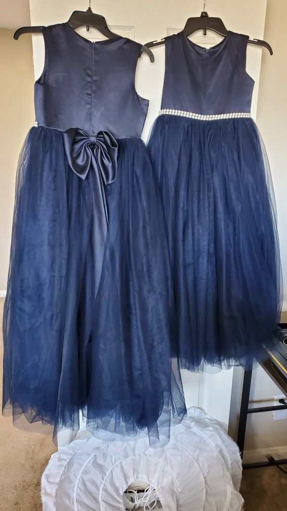 Navy BLUE flower 🌸 💙 🥰Girl Dresses (Read Description)