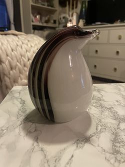 Rare Merino Vintage Penguin Blown Glass Sculpture