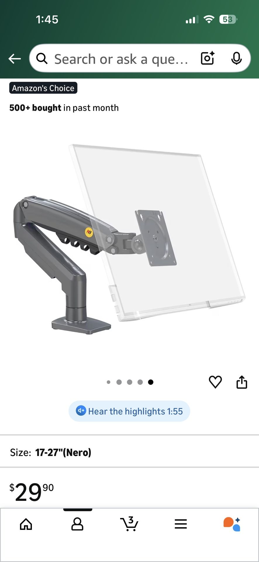 Monitor Mount Fit 17-30"