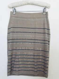 Beige Sequin Skirt - Size S Skirt Skirt