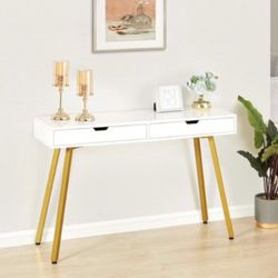 Vanity Desk with Glossy Desktop, 47 inch (New)