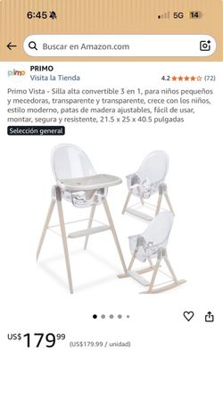 Primo Vista 3-in-1 Convertible High Chair