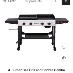 BBQ 4-Burner Gas Grill and Griddle Combo by Royal Gourmet GD403 multi-functional  Includes in sake is half full G can Do what you want grill or griddl
