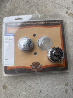 Harley willie g skull rear axle nut cover kit softail dyna fatboy flstc