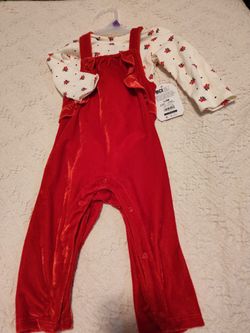 Brand New Wonder Nation Overall Set, Velour Size 12M 