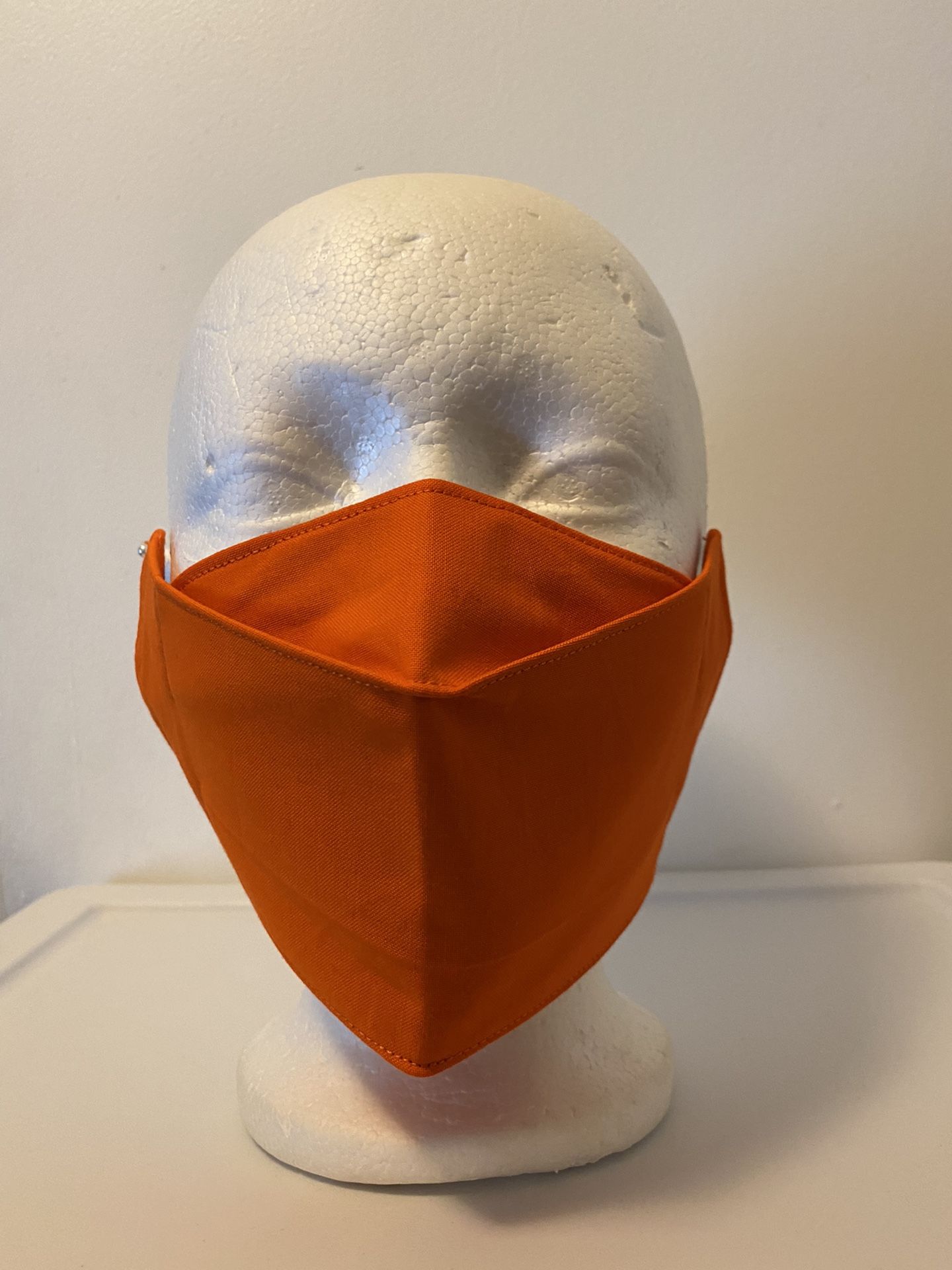 3D Face Mask Adults(Solid Orange)-S23