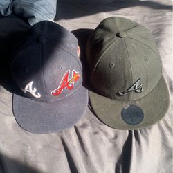 2 Braves Hats Both From Lids, 55$ For Both, 