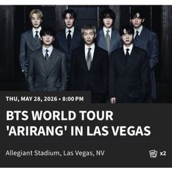 BTS Las Vegas 5/28 Ticket – Section 137 Row 28 (Great View!)
