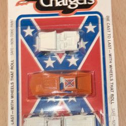 Vintage 1981 Midgetoy Dixie Chargers Diecast 3-Pack On Card #550 Dukes Of Hazard
