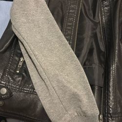 Leather sweater 