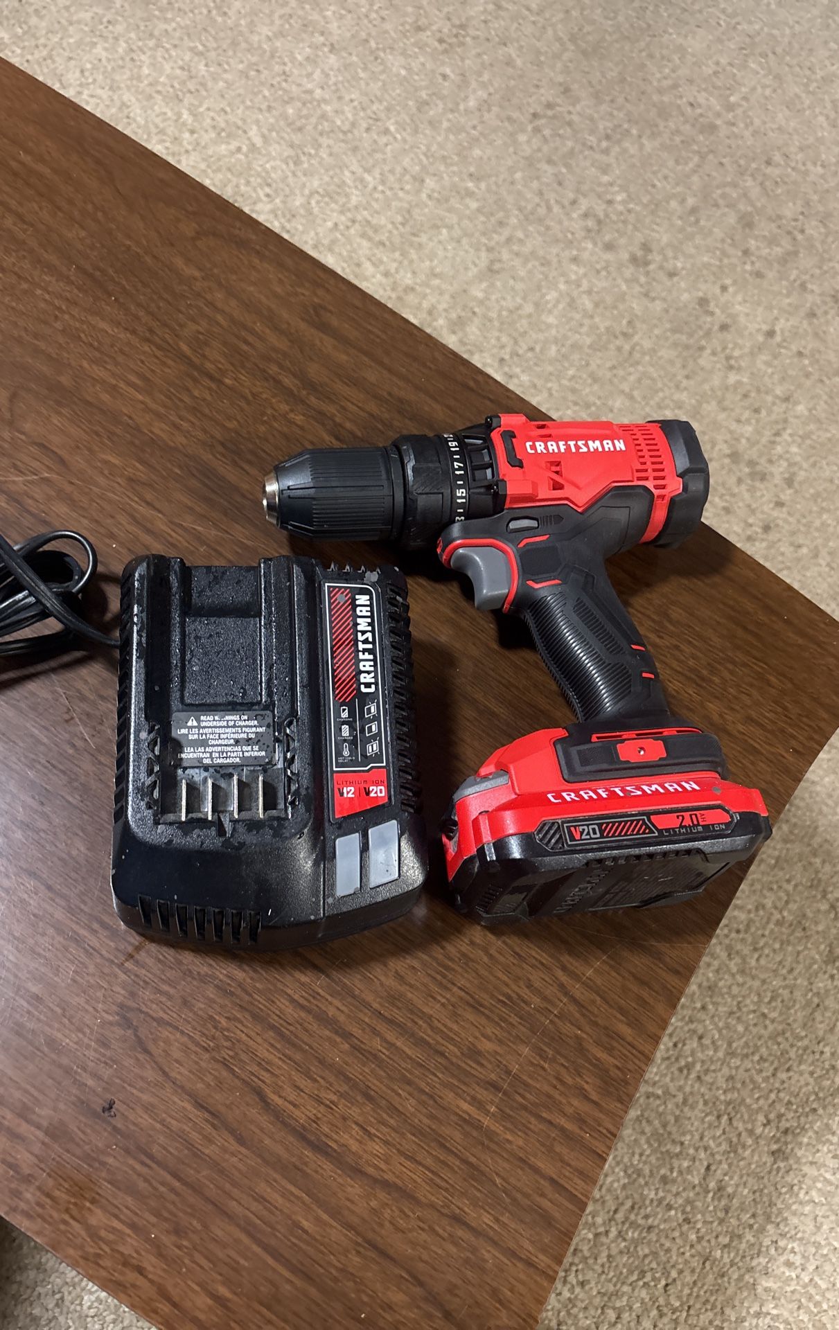 CRAFTSMAN CMCD700 CORDLESS DRILL BATTERY & CHARGER INCLUDED (PD(contact info removed))